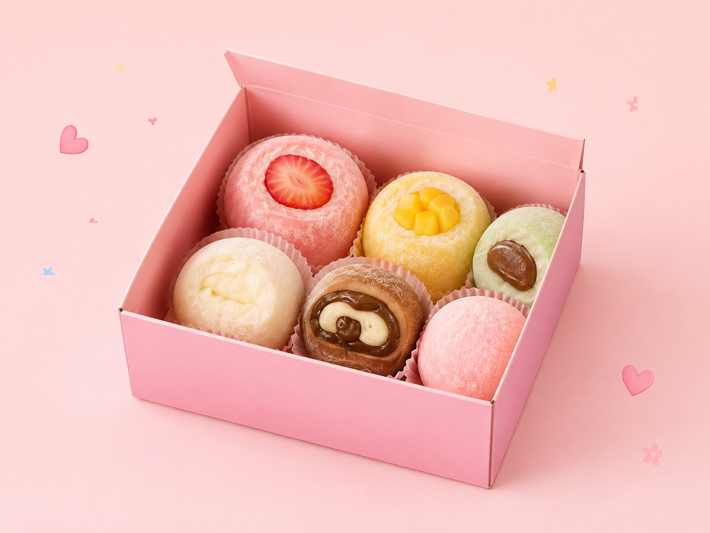 Caja de 6 piezas UWU Mochis