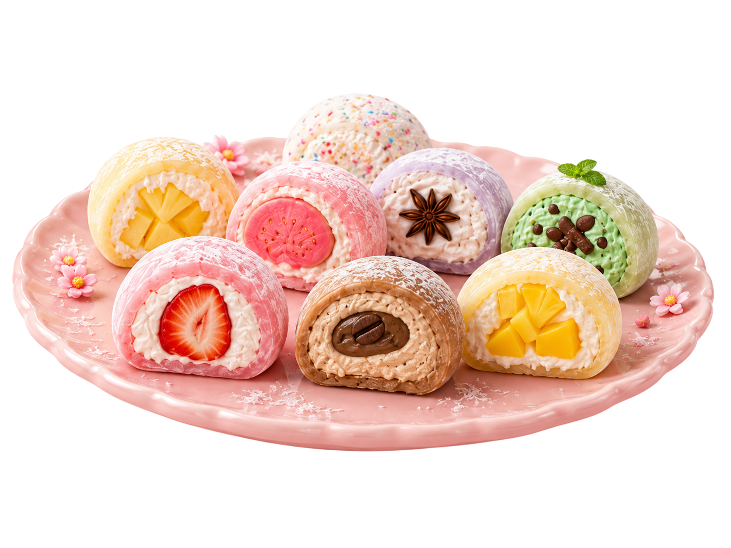 Plato con mochis variados